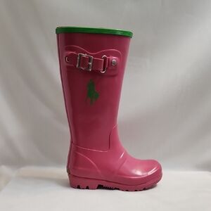 Polo Ralph Lauren Pink Rain Boots (Girls Size 10)
